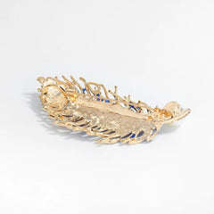 SYGA Brooch Pin Fashion Crystal Rhinestone Jewellery Pin Vintage Clothing Accessories Decoration Peacock Feather Brooch Colorful Brooches For Women- S71