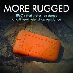 LaCie Rugged SSD Pro 1TB Solid State Drive - USB-C Thunderbolt 3, Drop Shock Dust Water Resistant, for Mac and PC Computer Desktop Laptop, 1 Mo Adobe CC (STHZ1000800)