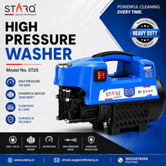 Starq ST25 High Pressure Car Washer Machine 2100 Watts and Pressure 150 Bar for Cleaning Car, Bike & Home