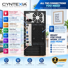 Cyntexia Core i7 Desktop PC | Core i7-4770 4th Gen | 8GB RAM | 256GB SSD | WiFi, HDMI, Bluetooth, VGA | 2 Yr Warranty | Windows 11 Pro | Office 2021 | Tower Computer for Home and Business