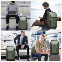 Red Lemon BANGE Captain Business Smart Backpack Water-Resistant fit 15.6 Inch Laptop Backpack with USB Charging Port,Travel Durable Backpack for Men and Women (Black)