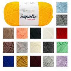 WOAFASHIONS - World of Arts Impulse Hand Knitting & Crochet Yarn, Premium Acrylic, 4 : Medium (Anchor Grey) (100gms / 3.5oz / 200mtr / 218yds)