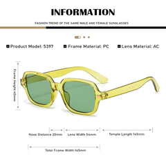 SYGA Men And Women Sun protection Retro Small Square Frame Sunglasses (Black frame black and gray film)