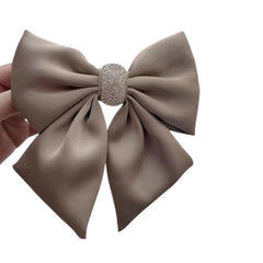 MOMISY Bow Shaped Hair Clip, Hair Accessories for Women and Girls (DiamondKhaki, Free)