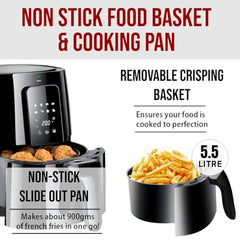 INALSA Air Fryer Oven 30 Ltr, 1800 W, Multi-Cooker, Air Fry, Aero Smart 30 | Stainless Steel Air Fryer Interior, 18 Preset, 9 Accessories, Digital Display Oven
