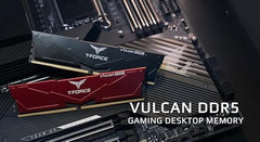 TeamGroup T-Force Vulcan 16GB 5200MHz DDR5 DRAM (5200MT/s) Black UDIMM Desktop Gaming Memory, Metal Heatsink, ECC, XMP 3.0/AMD Expo, Compatible with Intel/AMD CPU, High Performance, Low Latency RAM