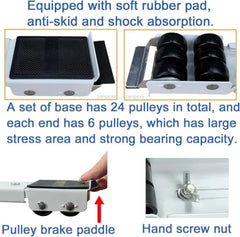 DTWOC Washing Machine Refrigerator Mobile Base, Washing Machine Stand Multi Functional Movable Adjustable Base, Appliances Roller Pairs Heavy Duty, for Dryer and Refrigerator