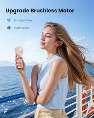 Gaiatop Powerful Hand Fan, Portable Personal Fan Handheld Fan, 3 Speed Foldable Desk Fan with Digital Display, 2000mAh USB Rechargeable Fan for Indoor Outdoor