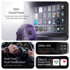 boAt Ultima Regal w/ 2.01”(5.10 cm) Crystal-Clear AMOLED Display, 1000 NITS Brightness,Premium Metal Body, Functional Crown, 100+ Sports Modes, Fitness Smart Watch for Men & Women (Steel Black)