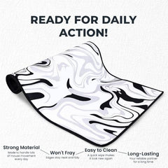 SPIN CART Large Gaming Mouse pad, Long XXL Extended Desk Table Mat Mousepad for Laptop PC Computer (Abstract Blue)