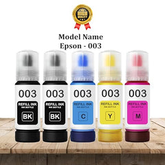 Duplex DTC 003 Refill Ink Compatible for Epson L3110, L3150, L3250, L3252 L3115, L3116, L3101, L3210, L3215, L3216, L3151, L3152, L3156, L5190 Printer (003 Ink Set)
