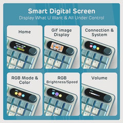 RK ROYAL KLUDGE S98 Wireless Mechanical Keyboard w/Smart Display & Knob
