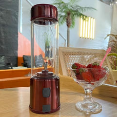Juicer for Home ^ Lacossi Juicer Mixer Grinder with 1500mAh Battery, 6 Blades 3Gears Fast Blending, 2-Jar Capacity (400ml*2) | 40 Watts Bullet Rechargeable Portable Personal Juicer