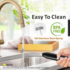 PEAKTASTE Electric Milk Frother Wand for Coffee, Latte & Matcha