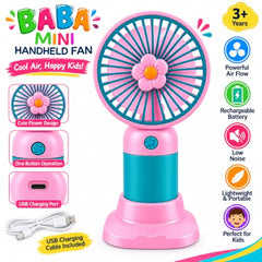Funstars Mini Portable Hand Fan USB Type-C Rechargeable(Green)