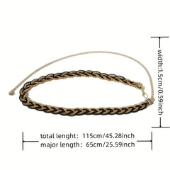 SYGA Pearl Waist Chain Belt Adjustable Decorative Belt Hollowed Tassel Waist Belts Suitable Size for Waist 26-40