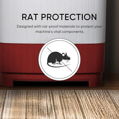 SHARP 9.0 kg, 5 star, Semi-Automatic Top Loading Washing Machine with HydroBlast Wash, Quadroniq Pulsator, 1300 RPM (ES-SD90NB-PR, Ruby Red, Pure Wave)