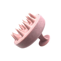 MOMISY Scalp Massager Shampoo Brush, Eco-Friendly Wheat Straw Body With Soft Silicon Bristles, Hair Scalp Scrubber, Scalp Exfoliator | Dandruff Removal, Prevents Hair Loss For Men, Women (Pink)
