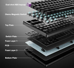 Kreo Hive 75 HE Magnetic Gaming Keyboard | 75% Layout | Hall Effect Switches | 8K Polling Rate | Rapid Trigger | Adjustable Actuation | SOCD | RGB | Type-C Wired