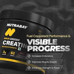 Nutrabay Pure Series Micronised Creatine Powder Monohydrate, Pre/Post Workout Bodybuilding, Crossfit Supplement, 250 g (Unflavoured)