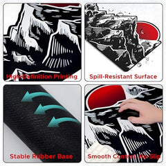 Ant Esports Snow Dragon Unique Mouse Pad Gaming Mouse Pad Extended Mouse Mat for Mouse Keyboard with Stitched Edges Waterproof Non-Slip Base Mousepads for Office Home Shop Gaming Extra Large_Blue