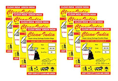 Clean India - Plastic Garbage Bags|6 Packs Of 30 Pcs | 19X21 Medium Disposable Garbage Trash Waste Dustbin Bags Of 54Cm X 48Cm (Ci19210008) - 180 Count