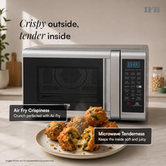 IFB 28 L Air Fry Convection Microwave with 5 in 1 Versatility Bake, Grill, Roast, Reheat, Combi-Cook Mode, Paneer/Ghee Modes, 300 Auto Cook Menus (28SC5, Silver, Auto Defrost,10 Power Levels)