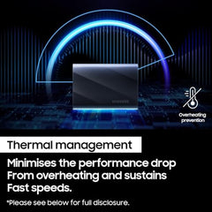 Samsung T9 Portable External SSD 1TB, USB 3.2, Speed up to 2,000 MB/s Read Speed, Storage for Professional Creators - videographers, Graphic Designers, Artists, MU-PG1T0B/WW, Black