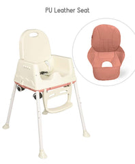SYGA High Chair for Baby Kids,Safety Toddler Feeding Booster Seat Dining Table Chair (with Cushion, Brown)