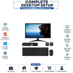 ππ²πΉπΉOptiPlexTiny PC Combo | 19" FHD Display | ππ‘π§ππi5 6th Gen |8GB RAM |256GB SSD | Win 11 Pro | WiFi | MS Office | HDMI/VGA/DVI/USB | A+ Condition | Pre-Owned & Tested | Seller Warranty AIO
