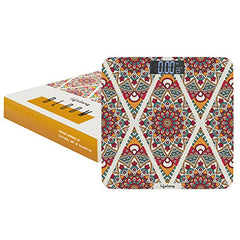 Lifelong Bloom LLWS54 Body Weighing Scale (Indian Cultural Series - Rajasthan Rural)|Digital Weight Machine for Body Weight|Thick Tempered Glass with LCD Display|Bathroom Weighing Scale (Multicolor)