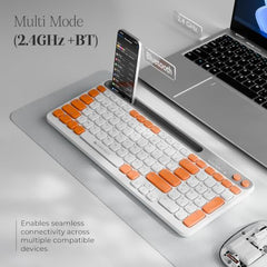 Zebronics Keypad X3 Wireless Keyboard, 102 Keys, 12 Multimedia Keys, 2.4GHz + BT, UV Coated Keycaps, Mobile & Tablet Holder, ₹ Rupee Key, Retractable Stand, USB Nano Receiver (Midnight Black)