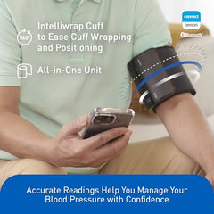Omron Smart Elite+ HEM 7600T Tubeless 360° Accurate Arm Digital Blood Pressure Monitor With Intellisense Technology & Intelli Wrap Cuff With Bluetooth Connectivity to Store Historic Measurements