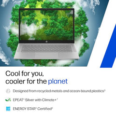 HP Chromebook 14, MediaTek Kompanio 540 (4GB LPDDR5, 128GB UFS) HD, Touch, Anti-Glare, Micro-Edge, 14''/35.6cm, ChromeOS, 100GB Google One(1yr),Modern gray,1.35kg, nm0006MU, HD Camera w/shutter Laptop