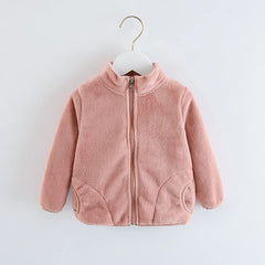 MOMISY Baby Boy & Girls Polyester Blend Round Neck Sweater Jacket Front Open Cardigan (6 to 12 Months, Pink)