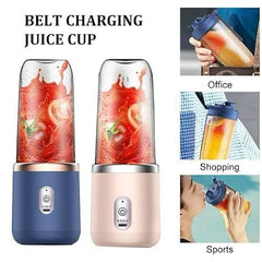 VANSHORA Portable Juicer Blender With Shaker Bottle And Safety Sensor | USB Rechargeable 6 Blade Mini Blender For Fruits Protein Shake Gym Travel