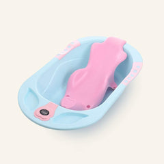 SYGA Baby Bathtub Newborn Flexibath Bathtub with Temperature Sensor and Stand for Baby(Blue)