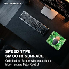 TURTLEWINGS | Mousepad |Aesthetic Strawberry Mousepad – 22x18 cm, 3mm Thick | Abstract Design Non-Slip Rubber Base | Office, Study & Gaming Use | Premium Smooth Surface 2 (Design 08)