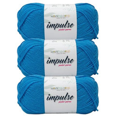 WOAFASHIONS - World of Arts Impulse Hand Knitting & Crochet Yarn, Premium Acrylic, 4 : Medium (Anchor Grey) (100gms / 3.5oz / 200mtr / 218yds)