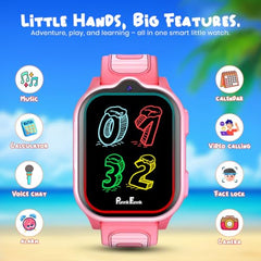 PunnkFunnk TrackNova 4G/5G Kids Smart Watch | HD Video Call | Live GPS Tracking | App Control | Safe Zone & SOS | Games | Family Chat | 800mAh Long Battery | FaceLock | Safety Watch for Kids - (Pink)