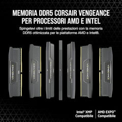 CORSAIR Vengeance DDR5 RAM 96GB (2x48GB) 6000MHz CL36-44-44-96 1.4V AMD Expo Intel XMP 3.0 Desktop Computer Memory – Gray (CMK96GX5M2E6000Z36)