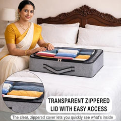 Storite Medium PVC Underbed Storage Bag with Handles Clear Window