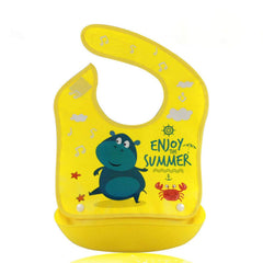 Syga Baby Bib 1 Piece Waterproof Silicone Roll up Washable Baby Feeding Eating Bib for 6 Months to 2 Years Unisex Baby (Multicolour)