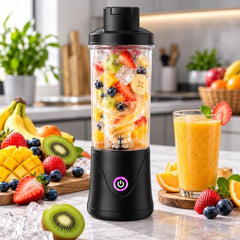 Juicer for Home ^ Lacossi Juicer Mixer Grinder with 1500mAh Battery, 6 Blades 3Gears Fast Blending, 2-Jar Capacity (400ml*2) | 40 Watts Bullet Rechargeable Portable Personal Juicer