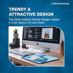 TURTLEWINGS | Mousepad | Inspirational Quote Mousepad – 22x18 cm, 3mm Thick | Abstract Design Non-Slip Rubber Base | Office, Study & Gaming Use | Premium Smooth Surface 3