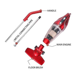 CITRODA Stick Lightweight Bagless Vacuum Cleaner With Crevice Tool, 2-In-1, Handheld & Stick, Dry Vacuuming, Use, 600W, 15 Kpa Suction Power (Red0.5 L, 0.5 Liter, Hepa Filter, 1 Count)
