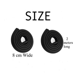 SYGA Baby Safety Strip Edge Guard Cushion Corner Cover Tape Infant Bump Protector-Black, Set of 2