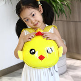 SYGA Children's School Bag PVC Backpack Kids Cartoon Animal Multi-Purpose Bag for 2-4 Years Kids Preschool Backpacks (Chick)