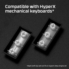 HyperX PBT Keycaps – Full Key Set, Double Shot PBT Material, (Layout), (Keys), White (519T5AA#ABA)