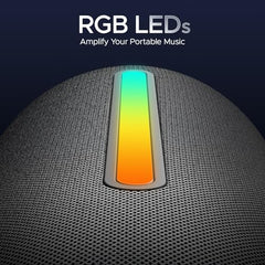 boAt Stone 352 Pro/Stone 358 Pro w/ 14W Signature Sound, Up to 12 Hours Playback, RGB LEDs, TWS Feature, Built-in Mic, BTv5.3, Free Music Streaming on JioSaavn Bluetooth Speaker (Groovy Grey)
